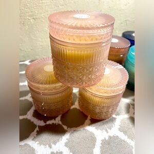 Home fragrance- bougie S&F candle- rosewood scent, layers of vanilla and roses